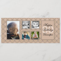 Beige Diamonds Multi-Photo Invitation