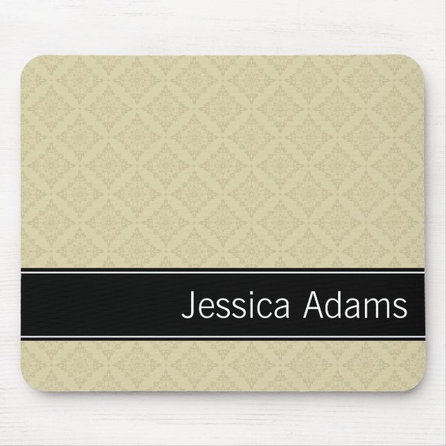 Beige Diamonds Pattern Modern Professional Mouse Mat (Front)