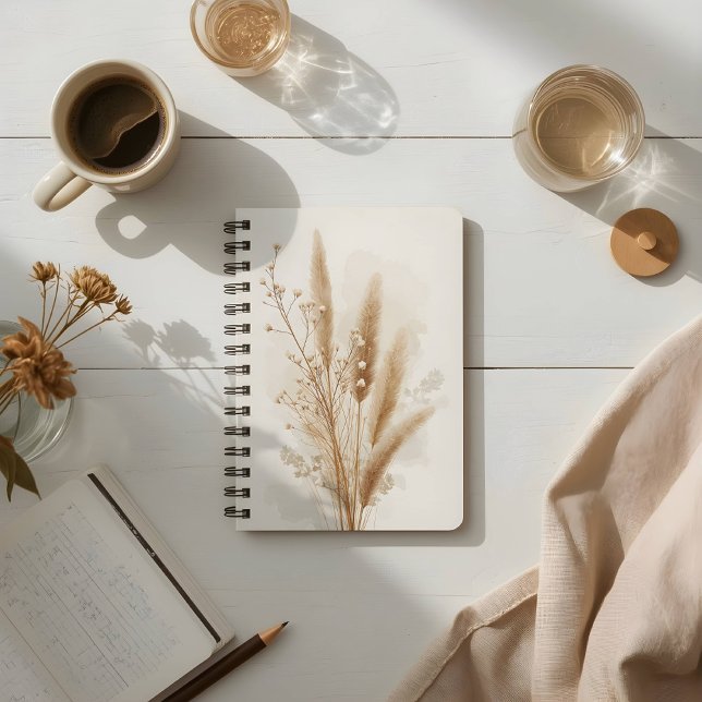 Beige Dried Flower Botanical Notebook (Creator Uploaded)