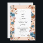 Beige & Dusty Blue Floral Wedding Program - Beige Invitation<br><div class="desc">Welcome your guests to your wedding with your beautiful Beige & Dusty Blue Floral Wedding Ceremony Programs. Features hand painted,  watercolor dusty blue,  natural terracotta brown,  and blush champagne beige florals.</div>