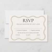 Beige & Ecru Elegant Modern Minimal Wavy Frame