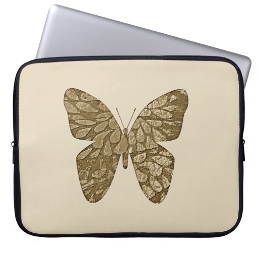 Image of Beige Electronics Butterfly Graphic Bag