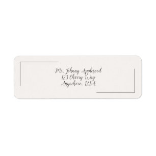 Beige Elegance Address Labels