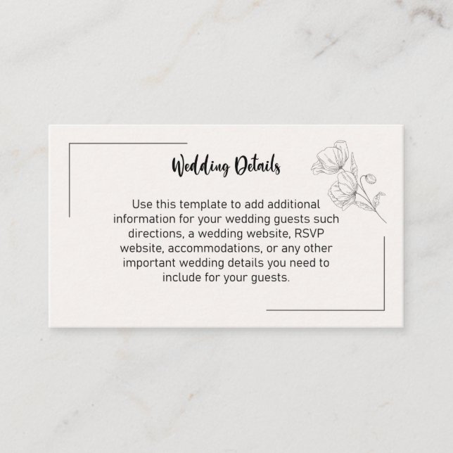 Beige Elegance Enclosure Cards (Front)