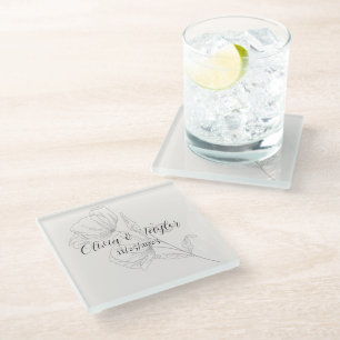Beige Elegance Glass Coaster