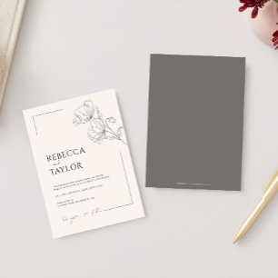 beige Elegant Minimal Wedding invitation