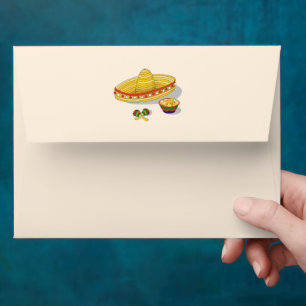 Beige Envelope with Colorful Cacti Liner 