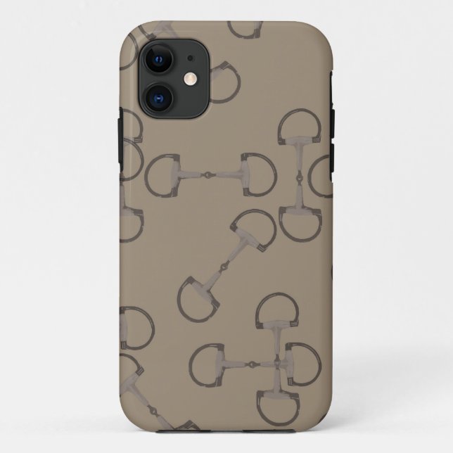 Beige Equestrian Horse Bits Case-Mate iPhone Case (Back)