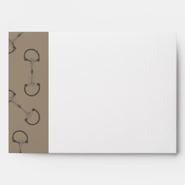 Beige Equestrian Horse Bits Envelope (Front)