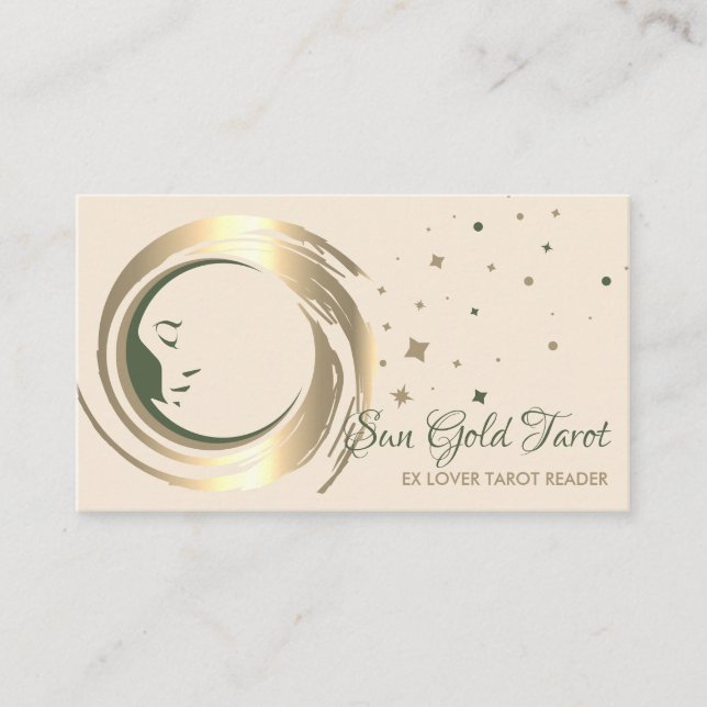 Beige Ex Lover Tarot Reader Business Card (Front)