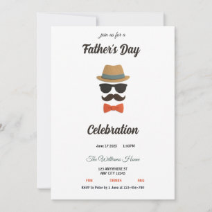 Beige Fedora Father's Day Celebration Invitation