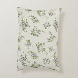 Beige Floral Decorative Pillow Cover – Elegant 