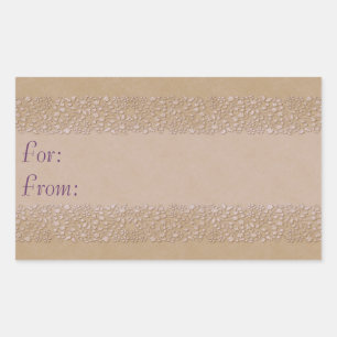 Beige Floral Gift Tag