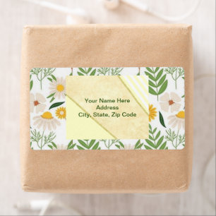 Beige Floral Monogram Labels