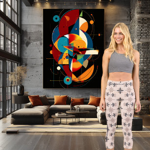 Beige Floral Pattern with Custom Text and Logo Capri Leggings