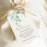 Beige Floral Welcome Gift Tags<br><div class="desc">Welcome your hotel guests in style with these elegant wedding favour tags, showcasing a watercolor and ink design of botanical orchids in tropical shades of turquoise, blue, and green. Perfect for destination weddings, these tags are ideal for welcoming simple weekend hotel guests or as a thoughtful way to say thank...</div>