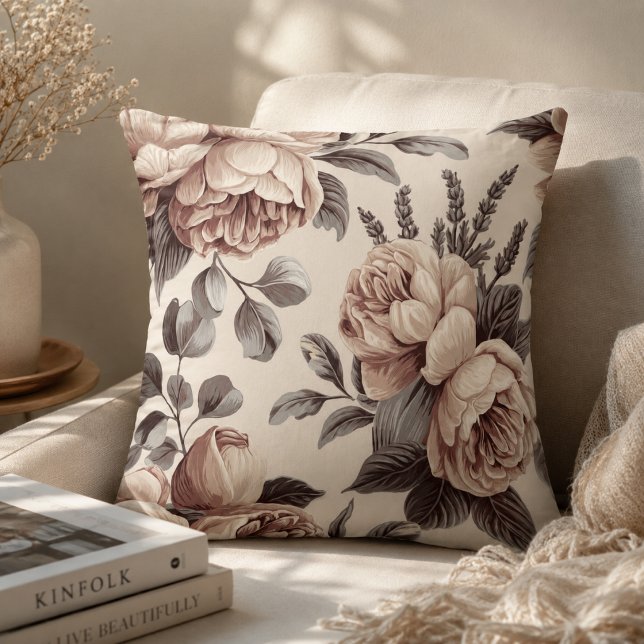 Beige Flowers Cushion (Creator Uploaded)