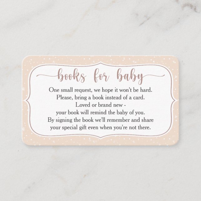 Beige French Elegance Book Request Card (Front)