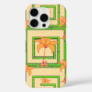 Beige Geo Floral  iPhone 16 Pro Case