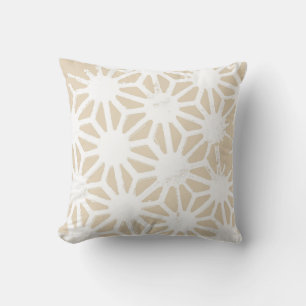 Beige geometric pattern cushion