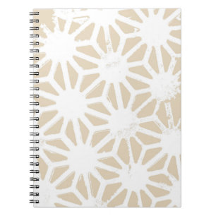 Beige geometric pattern notebook