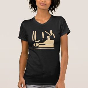 Beige Geometric Shapes Combination Abstract Design T-Shirt