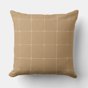 🟫Beige Geometric Tile Modern Pattern Home Decor✨ Cushion