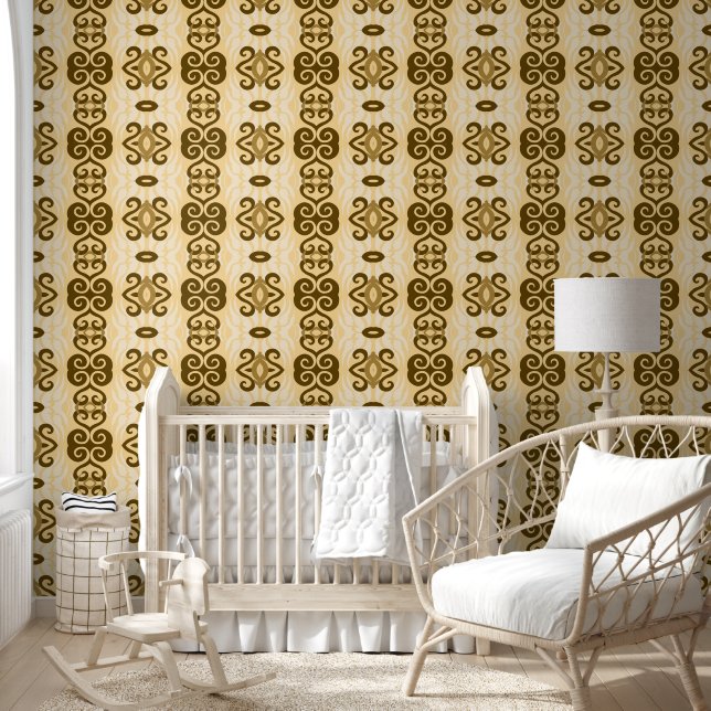 beige geometric wallpaper (Kids)