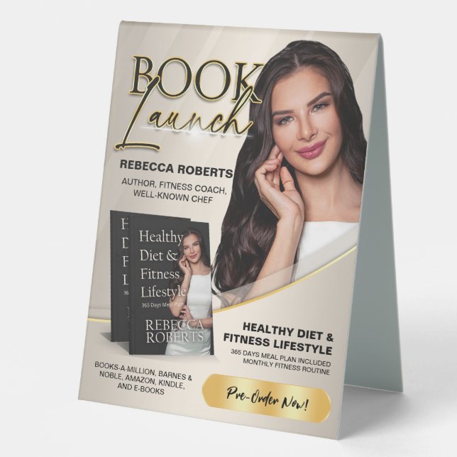 Beige & Gold Book Launch Release Author Ad (Front)