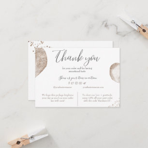 Beige & Gold Business Thank You Card