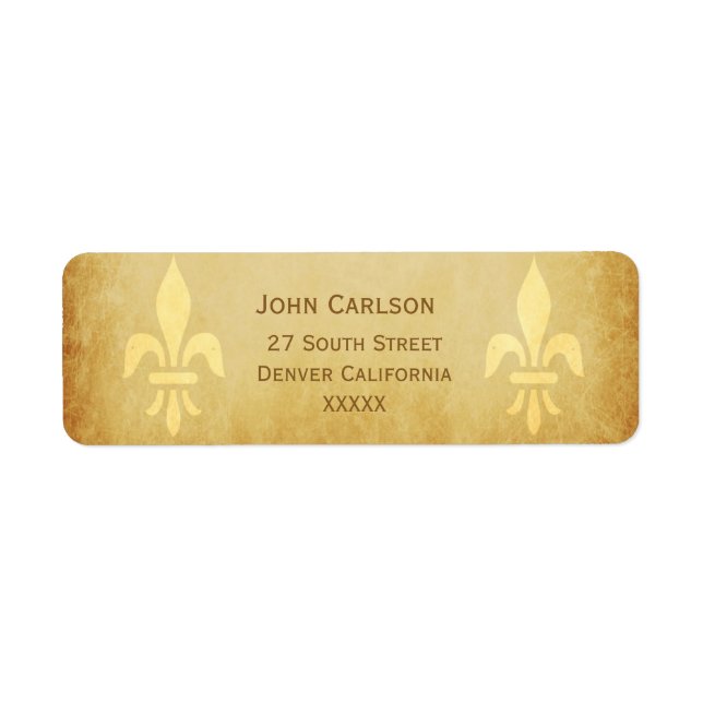 Beige gold de luxe French style fleur de lis (Front)