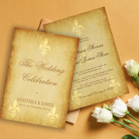 Beige gold de luxe French style fleur de lis