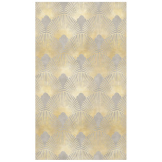 Beige gold, fan pattern,Art Deco, vintage pattern, Tablecloth