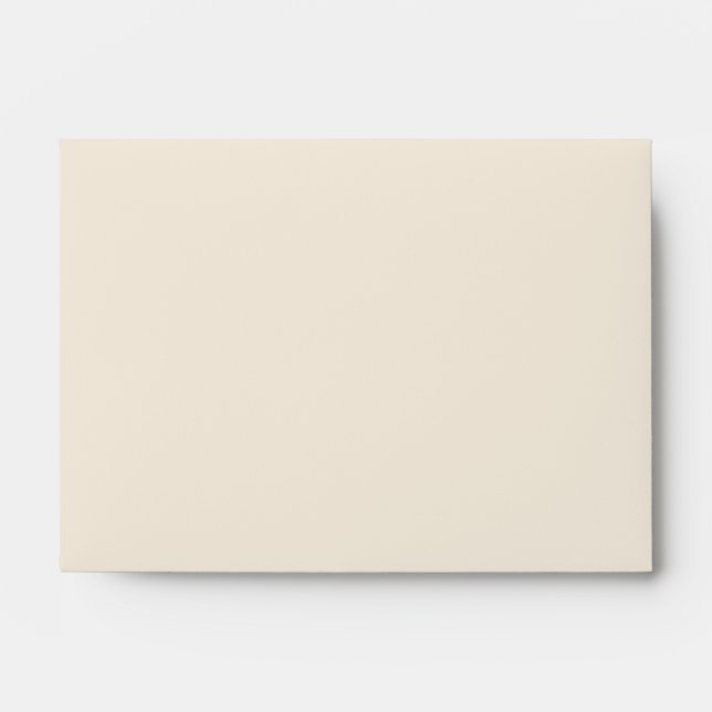 Beige Gold Linen RSVP Envelopes (Front)