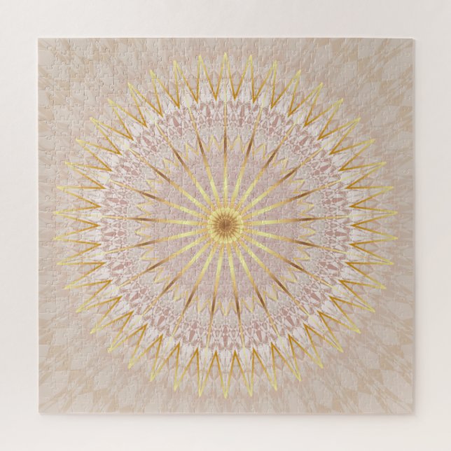 Beige Gold Mandala Jigsaw Puzzle (Vertical)