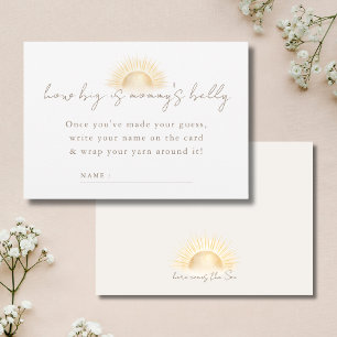Beige Gold Sunshine How Big is Mummy's Belly Card