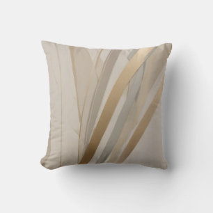 Beige Gold Tan Grey Abstract Cushion