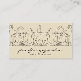 Beige gym yoga specialist business card