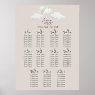 Beige Heaven Sent Gender Reveal Seating Chart