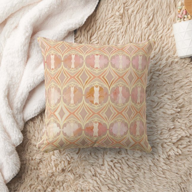 beige, , home decor, abstract, pattern  throw pill cushion (Blanket)