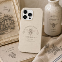 Beige Honey Bee French Country Vintage Rustic
