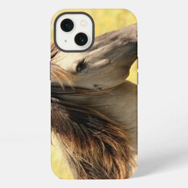 Beige Horse Profile iPhone Case (Back)