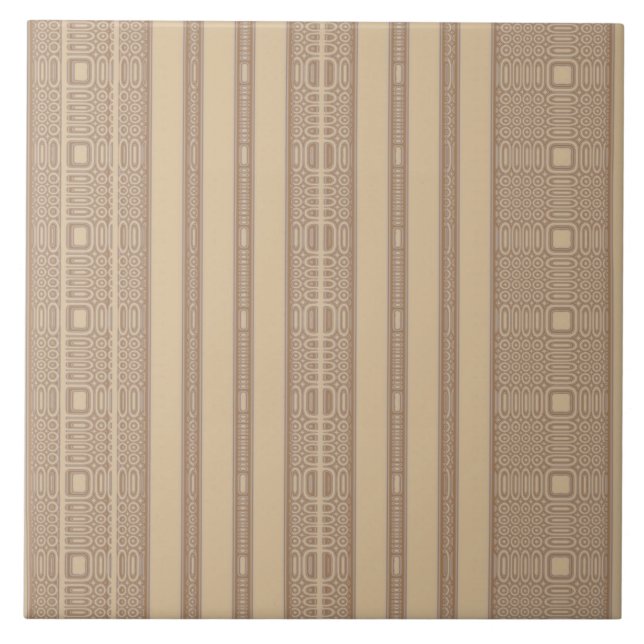 Beige Irregular Stripe Tile (Front)