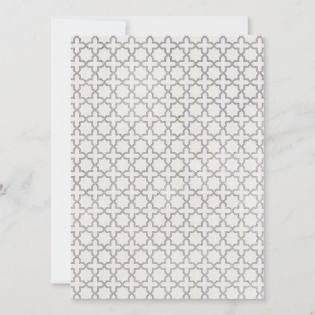 Beige Islamic geometric pattern Announcement (Front)