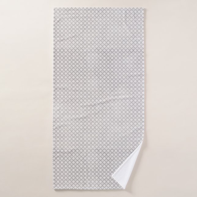 Beige Islamic geometric pattern Bath Towel (Bath Towel)