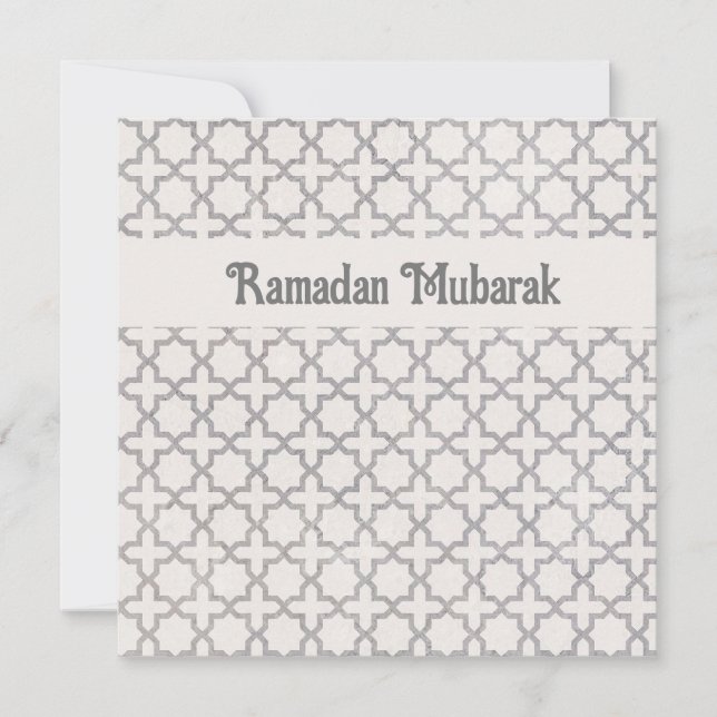 Beige Islamic geometric pattern Card (Front)