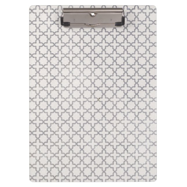 Beige Islamic geometric pattern Clipboard (Front)