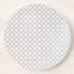 Beige Islamic geometric pattern Coaster