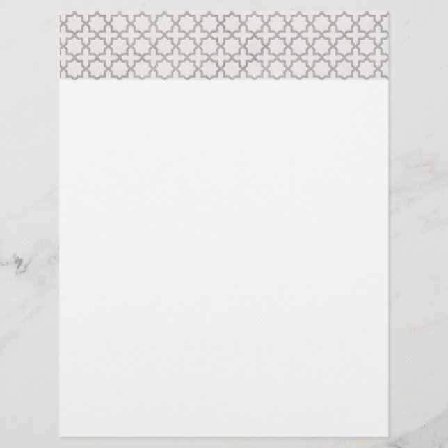 Beige Islamic geometric pattern Custom Letterhead (Front)