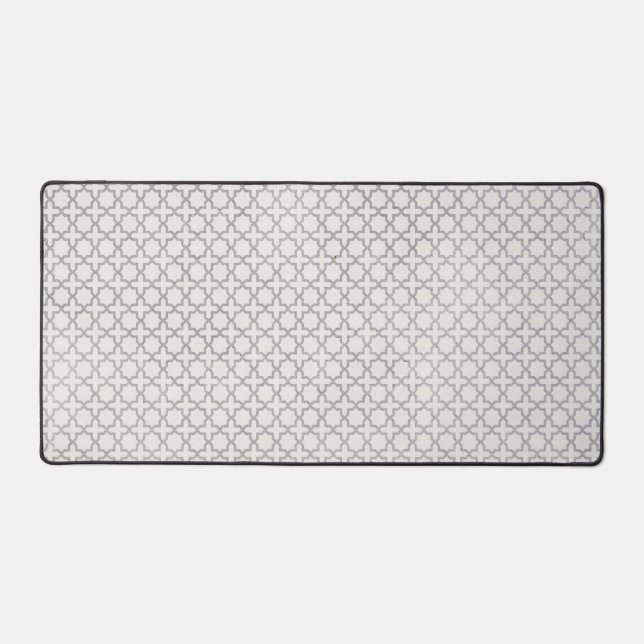 Beige Islamic geometric pattern Desk Mat (Front)